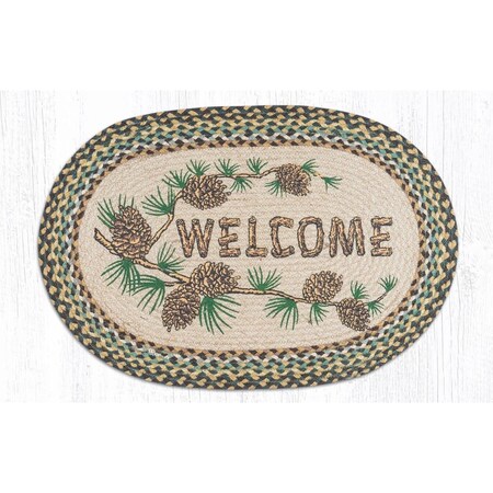 Palacedesigns Jute Oval Welcome Patch 20 x 30 in. PA3370547